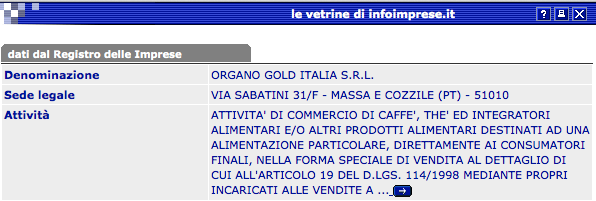 sede organo gold italia