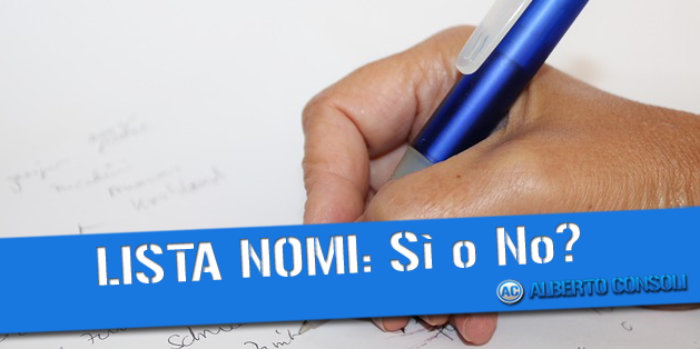 Network Marketing: Lista Nomi, Sì o No?